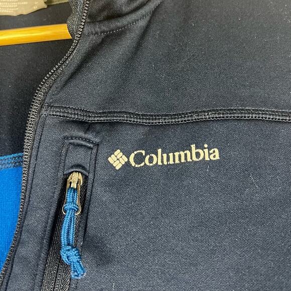 Columbia Mens M Blue Harlem Park Hybrid Full Zip Jacket Colorblock Gorpcore - Picture 4 of 6
